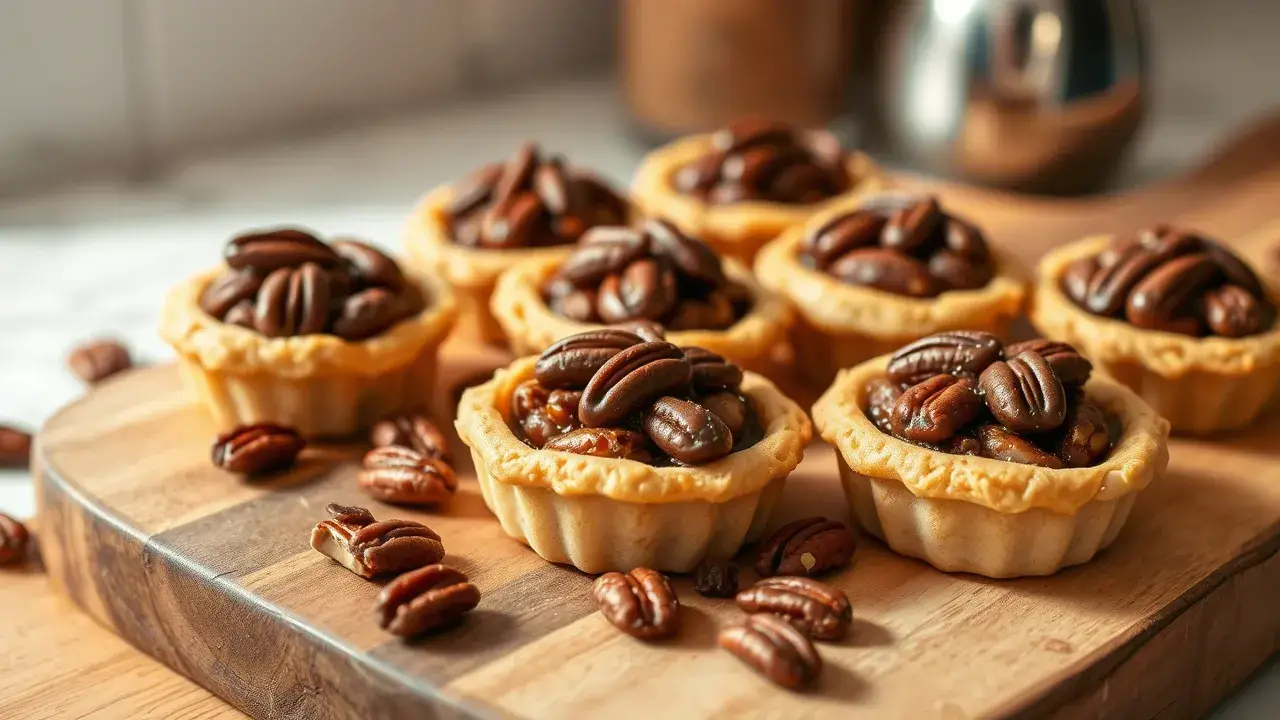 German Chocolate Pecan Pie Bites for Parties and Sharing