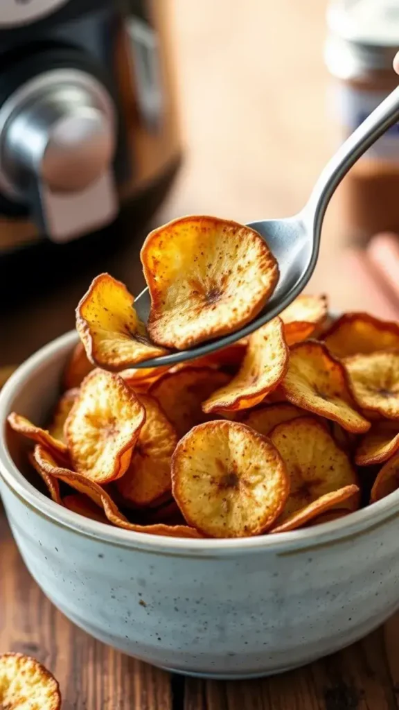 How to Make Sweet Cinnamon Air Fryer Banana Chips