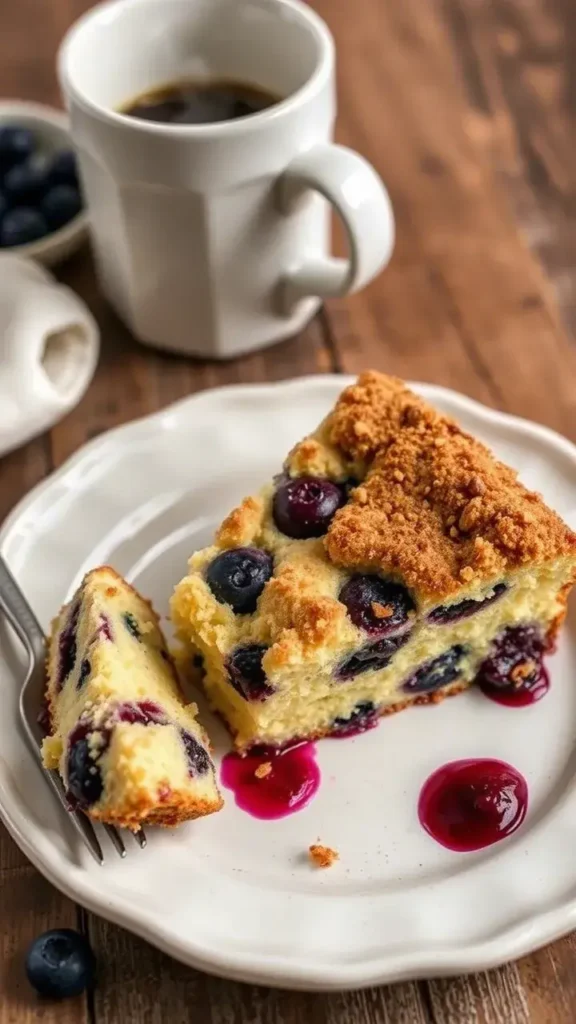 Sour Cream Blueberry Coffee Cake Serving Suggestions