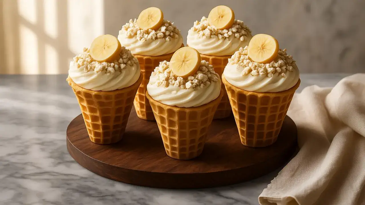 Banana Pudding Cheesecake Cones – A Must-Try Dessert Treat
