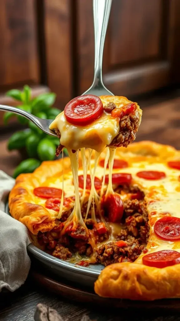 Deep Hamburger Sausage Pepperoni Pie Serving Suggestions