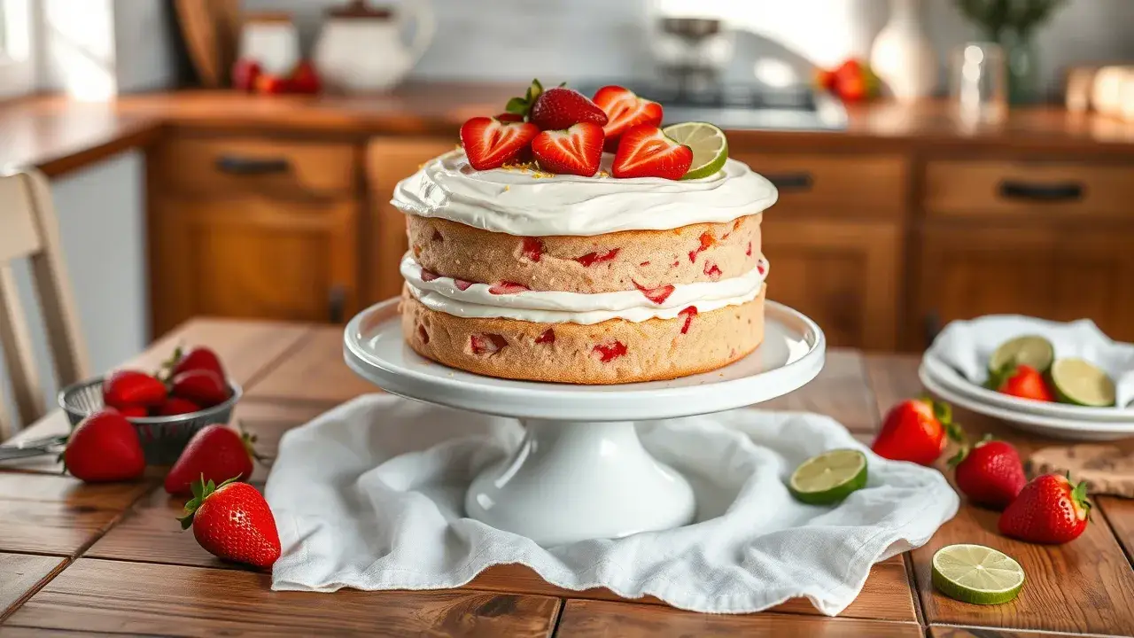 Easy Strawberry Limeade Cake That Tastes Like Summer Bliss