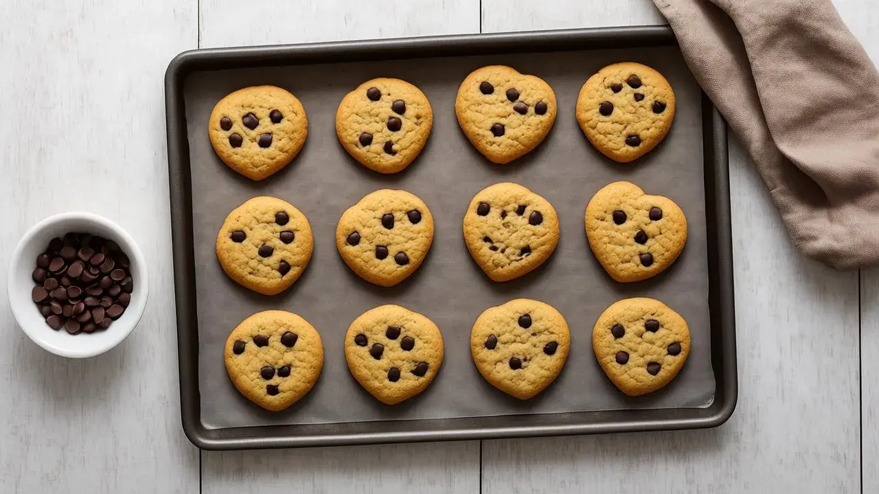 Heart Shaped Chocolate Chip Cookies for Every Sweet Moment