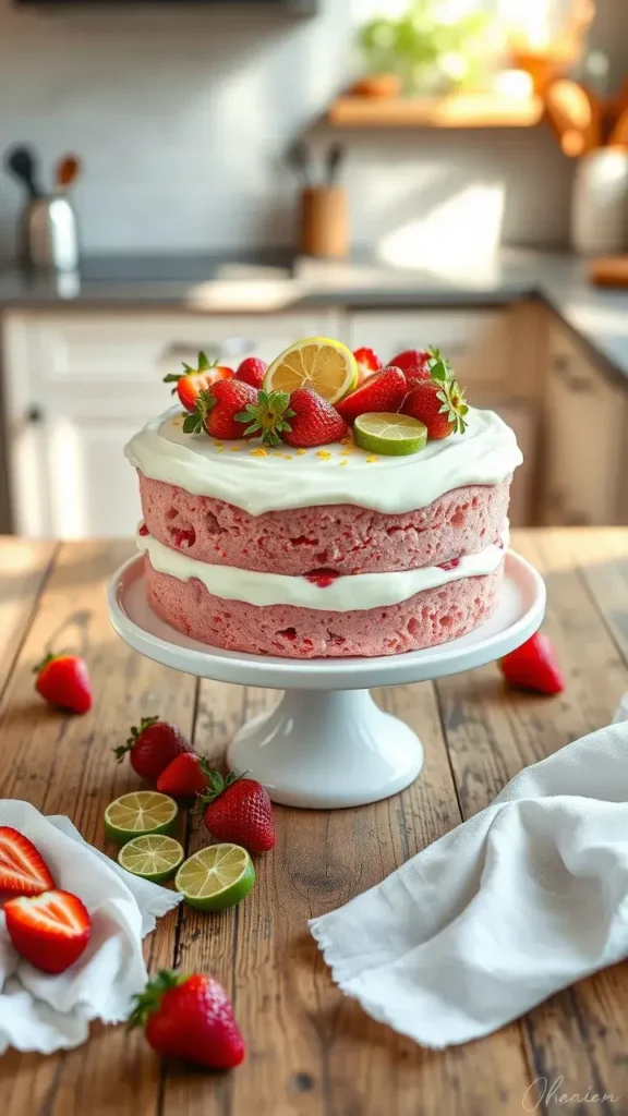How to Prepare Your Strawberry Limeade Cake