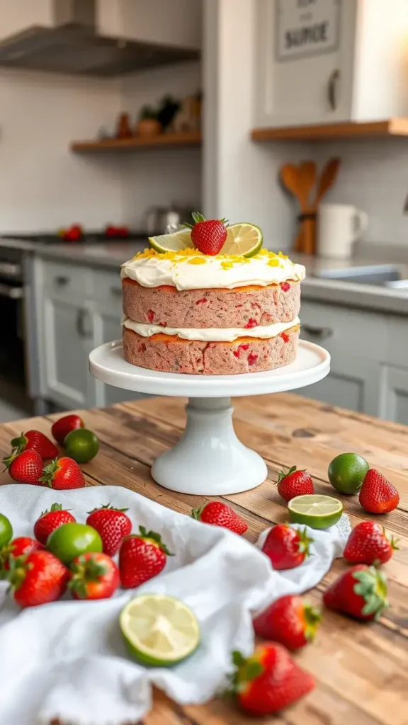 Key Ingredients for the Strawberry Limeade Cake