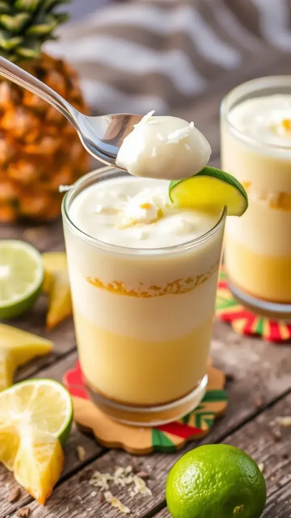 Key Lime Pie Cheesecake Piña Colada Mocktail Ingredients