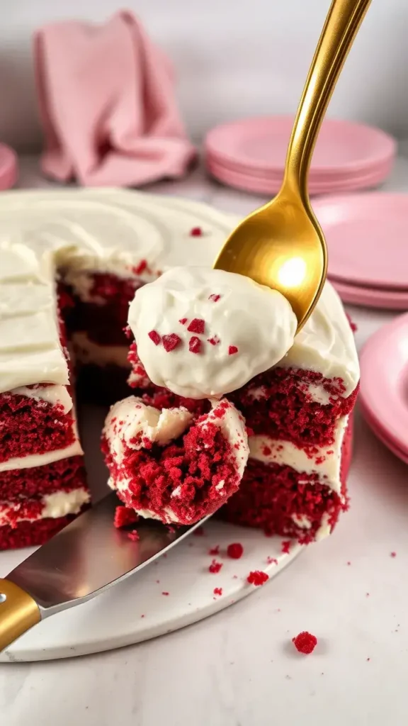 Making the Love Filled Red Velvet Cookie Cake