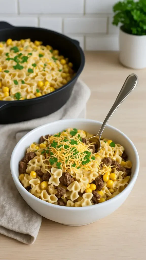 Nutrition Insights of Creamy Ranch Beef Bowtie Skillet