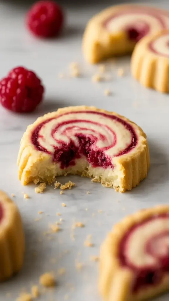 Raspberry Swirl Shortbread Cookies Serving Suggestions