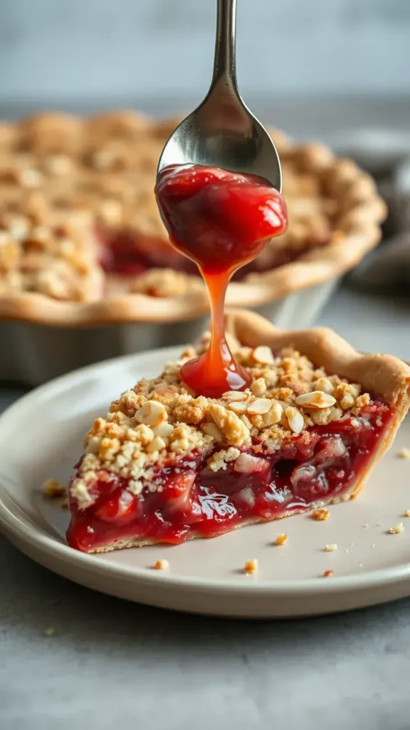 Strawberry Almond Crumble Pie Serving Suggestions