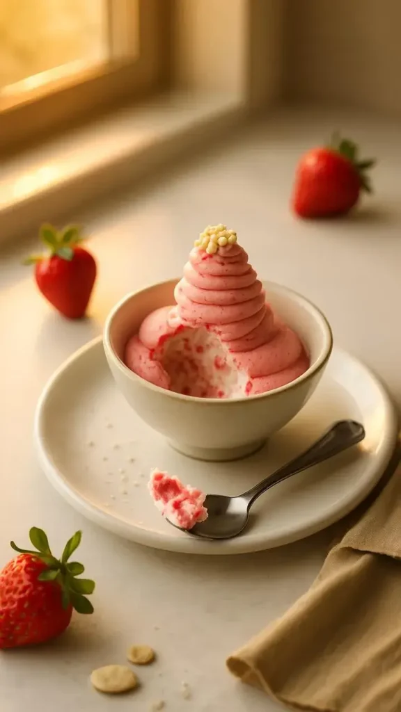 Strawberry Vanilla Bean Ice Cream Serving Suggestions