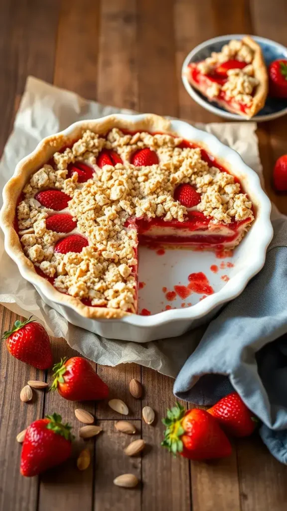 The Allure of Strawberry Almond Crumble Pie