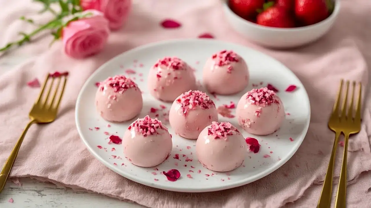 Valentine Rose Cheesecake Truffles – A Romantic Treat