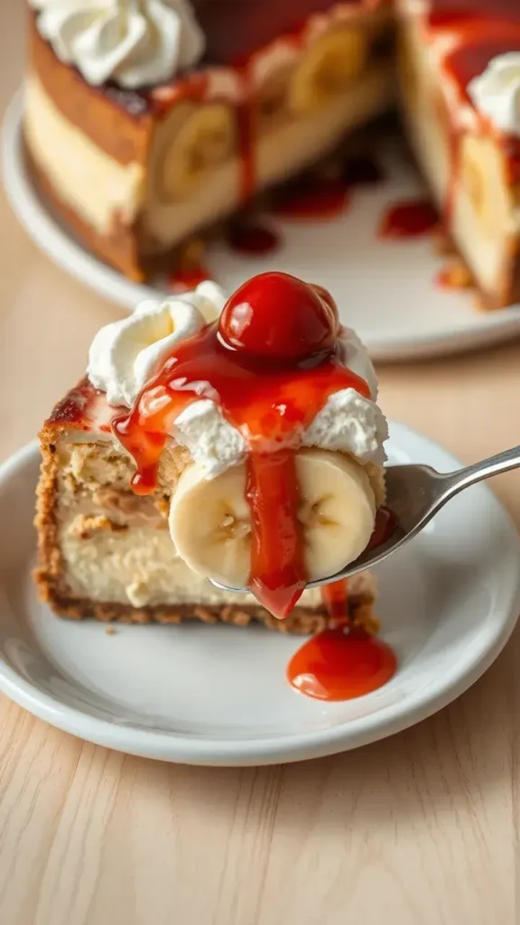 Variations of Banana Split Cheesecake