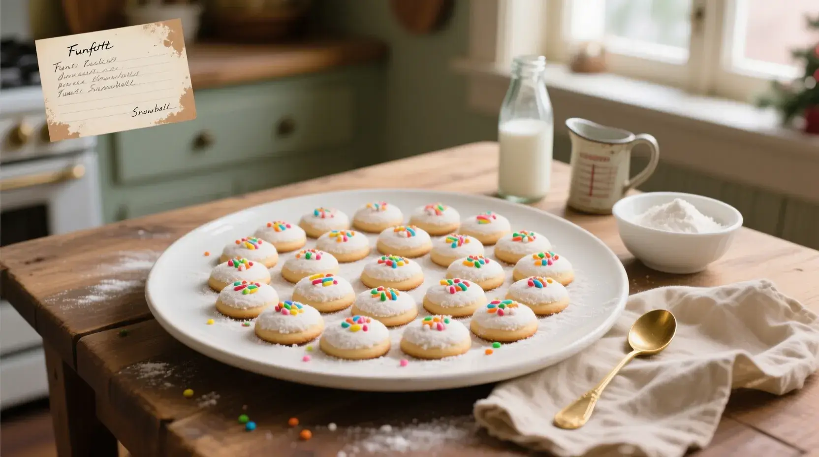 Funfetti Snowball Cookies Recipe for Festive Joy