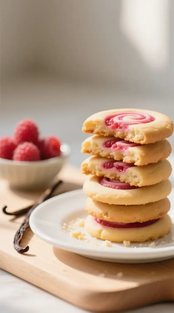 Ingredients For Making Raspberry Vanilla Butter Cookies
