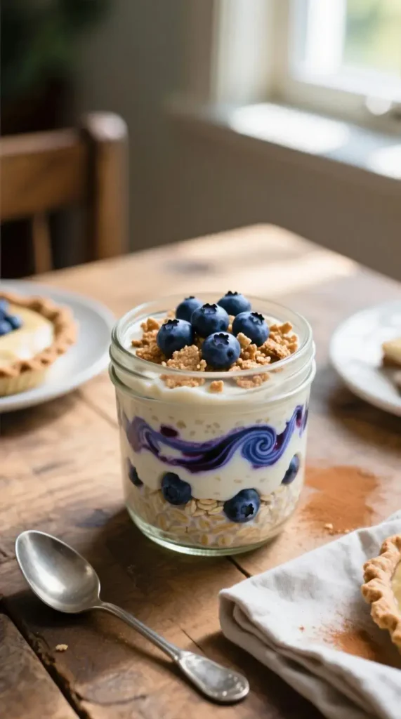 Ingredients for Blueberry Pie Overnight Oats