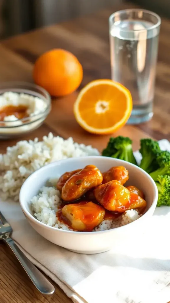 Ingredients for Sweet Zesty Orange Glazed Chicken