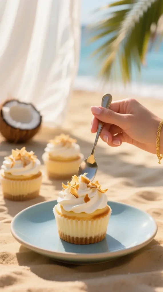 Steps to Make Coconut Cream Cheesecake Cupcakes