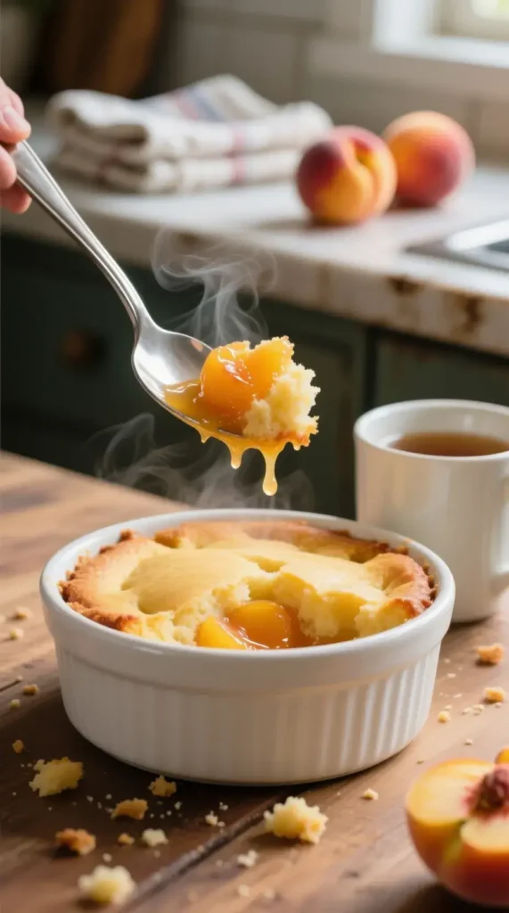 The Step-by-Step Process Of Peach Bliss Dump Cake 
