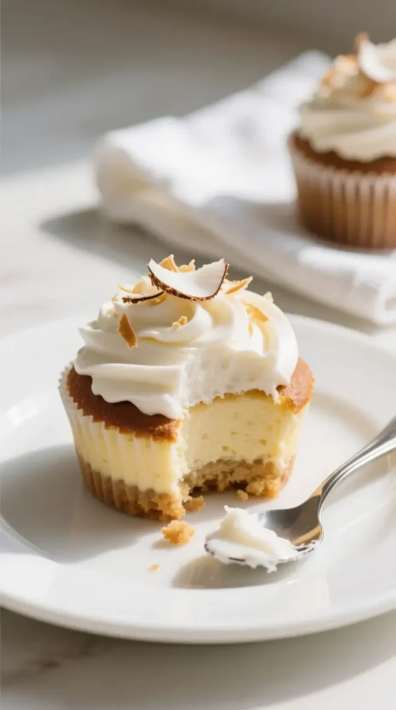 Variations on Coconut Cream Cheesecake Cupcakes