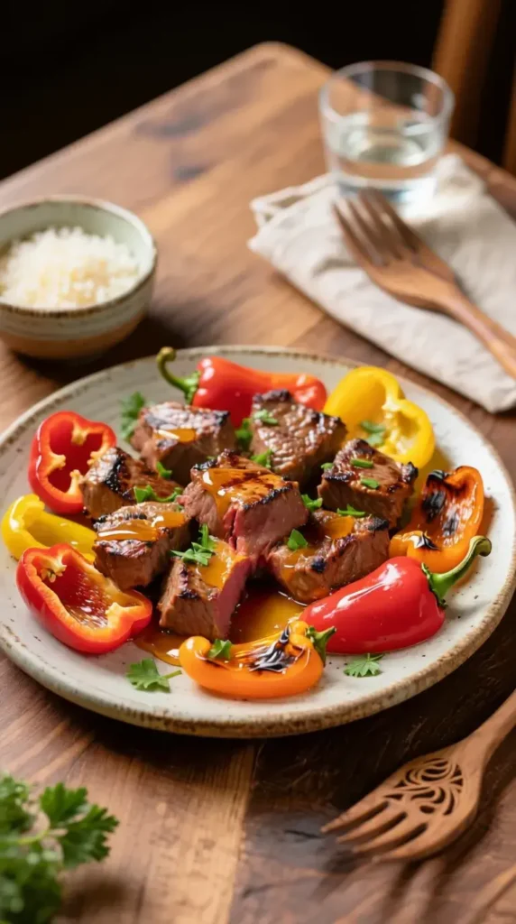 Ingredients Air Fryer Honey Garlic Steak Sweet Pepper Bites