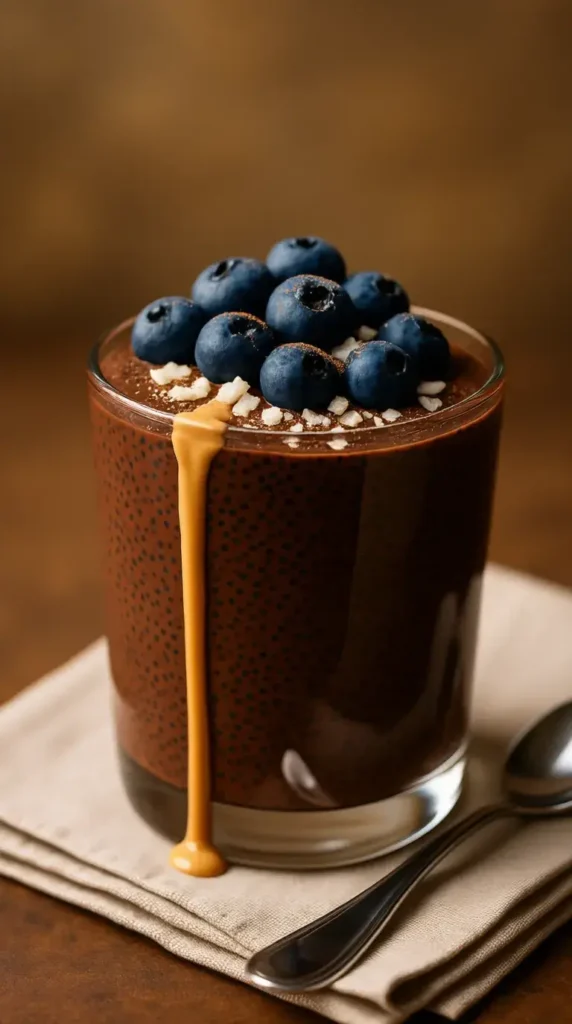 Ingredients for High Protein Chocolate Chia Pudding