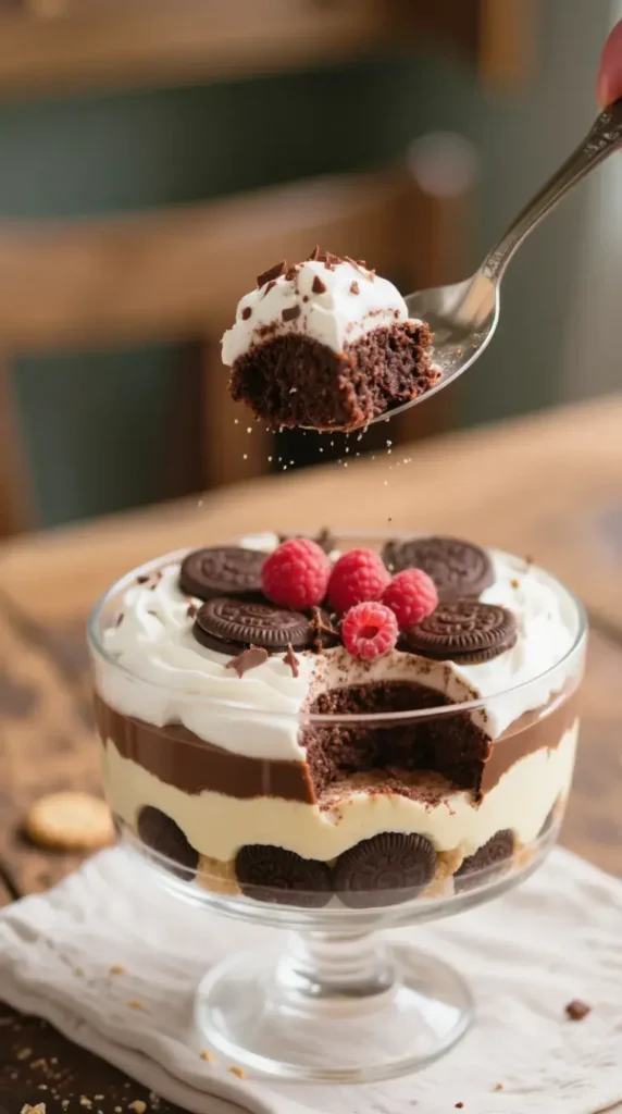 Layering Your Heavenly Chocolate Cheesecake Trifle