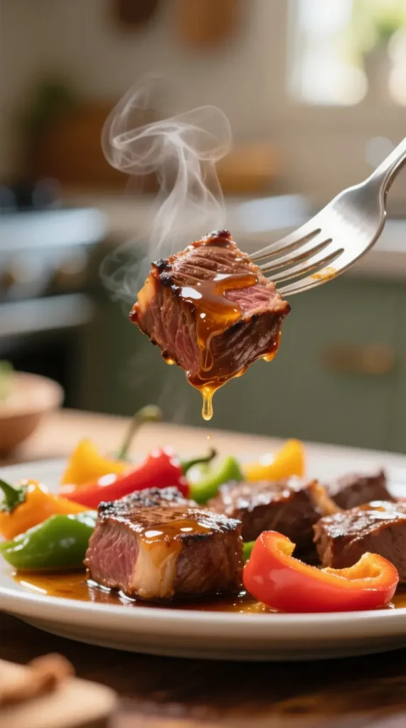 Preparation Steps Air Fryer Honey Garlic Steak Sweet Pepper Bites