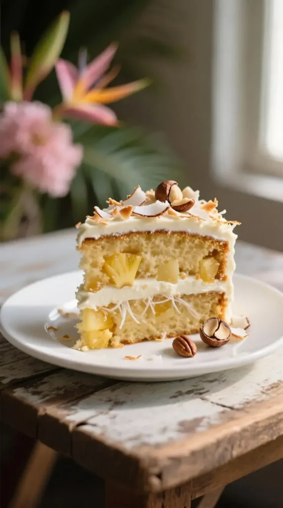 Preparing the Hawaiian Wedding Cake